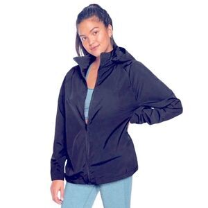 PINK Victoria Secret Black Mock Neck Anorak JACKET Size M (Oversized)